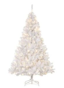 6 ft. White Pre-Lit LED Douglas Fir Christmas Tree with 250 LED Warm White Lights and 1000 Tips