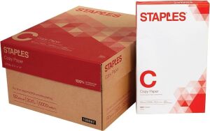 Staples 126987 8.5-Inch X 14-Inch Copy Paper 20 Lbs. 92 Brightness 500/Ream 10 Reams/Ct