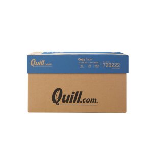 Quill Brand® 8.5" x 11" Copy Paper, 20 lbs., 92 Brightness, 500 Sheets/Ream, 10 Reams/Carton