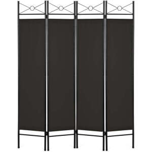 4-Panel Folding Privacy Screen Room Divider Decoration Accent, 6ft