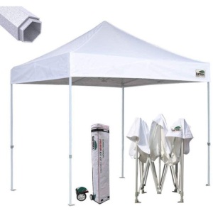 Eurmax Premium 10' x 10' Instant Canopy Shelter with Heavy Duty Wheeled Carry Bag, White - Appears New and Unopened