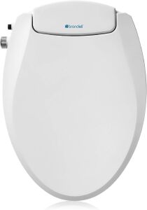 Brondell Bidet Toilet Seat Non-Electric Swash Ecoseat, Fits Elongated Toilets, White - Dual Nozzle System, Ambient Water Temperature - Bidet with Easy Installation