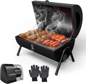 Lovely Snail Charcoal Grill Portable BBQ Grill, Barbecue Camping Grill for Outdoor Cooking, Camping and Picnic