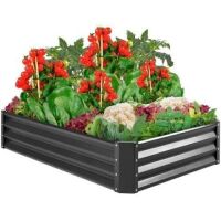 Outdoor Metal Raised Garden Bed for Vegetables, Flowers, Herbs - 6x3x1ft&nbsp;