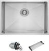 Gaomasck Undermount Kitchen Sink Single Bowl 16 Gauge Stainless Steel 22" x 16.5" 