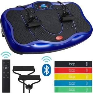 Vibration Plate Platform, Full Body Exercise Machine w/ 5 Resistance Bands