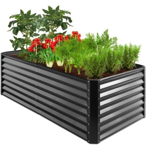 Outdoor Metal Raised Garden Bed for Vegetables, Flowers, Herbs - 6x3x2ft