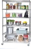 Seville Classics UltraDurable Commercial-Grade 6-Tier NSF-Certified Wire Shelving with Wheels