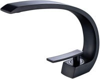 Wovier Oil Rubbed Bronze Bathroom Sink Faucet with Supply Hose,Unique Design Single Handle Single Hole Lavatory Faucet,Basin Mixer Tap Commercial,Black