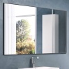 Nitin Large Modern Wall Mirror, 36" x 24" Rectangle Wall Mounted Mirror Hangs Horizontal or Vertical for Bedroom Bathroom