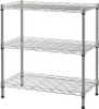 SINGAYE 3 Shelf Wire Shelving Unit Adjustable Storage Shelving 21.26&rdquo;W x 11.41&rdquo;D x 22.83&rdquo;H (Silver)