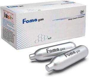 Foma Gas Whipped Cream Chargers N2O Nitrous Oxide 8-Gram Cartridge for Whipper Whipped Cream Dispenser 50 Pack