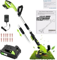 COPLAR Cordless Trimmer & Edger 20V Max, 10 inch Grass Trimmer 2.0Ah Battery and Charger Included