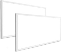 AKT LIGHTING 2x4 FT LED Panel Light - DLC & UL, 50W Dimmable 0-10V, 5000 LM, CRI 80+, 5000K Daylight White Light Flat Panel Light Fixture, Dustproof Back-Lit Drop Ultra Thin Drop (2 Pack)