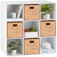 9-Cube Bookshelf Storage Display w/ 3 Removable Panels, Customizable Design&nbsp;36"(L) x 11.5"(W) x 36"(H