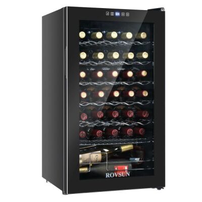 ROVSUN 34 Bottle Wine Cooler Refrigerator with Digital Temperature Control