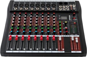 8 Channel Audio Mixer Sound Board Console