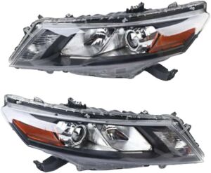 PIAOYUE 2010-2012 Honda Accord Crosstour HID Headlights 1 Pair Left+Right Chrome Housing Clear Lens