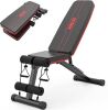 HITOSPORT Adjustable Weight Bench with Resistance Bands