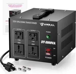 Anbull 3000 Watt Voltage Converter Transformer, Heavy Duty Step Up/Down AC 110V/120V/220V/240V Power Converter, Circuit Breaker Protection, CE Certified 