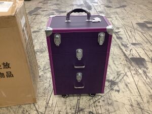 SanBouSi 3 Layer Cosmetic Train Case 