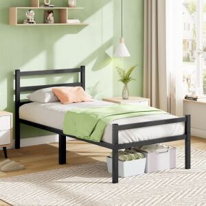 Mr IRONSTONE Twin Bed Frame with Headboard