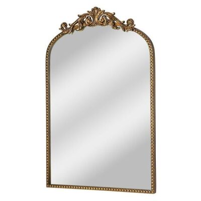 Better Homes & Gardens 20" x 30" Arch Metal Wall Mirror Décor in Gold