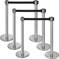 VEVOR 6Pcs Crowd Control Barrier Stanchion Posts - Appears New&nbsp;