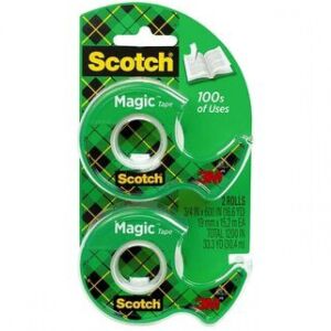 SCOTCH MAGIC TAPE WITH DISPENSER 19MMX15.24M 2'S 11 PACK