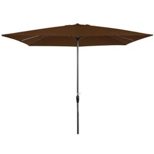 Rectangular Patio Umbrella w/ Easy Crank, UV-Resistant Fabric - 8x11ft 