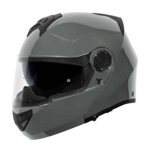 VCAN VX28 Motorcycle Helmet, Grey/Gloss, Med