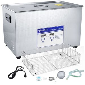 Anbull 30L Professional Ultrasonic Parts Cleaner Machine with 304 Stainless Steel and Digital Timer Heater 