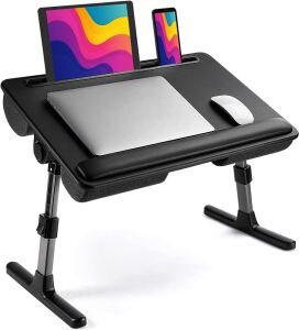 HUANUO Foldable Laptop Lap Desk with Height Adjustment & 35° Adjustable Tilt Angle