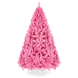 Pink Artificial Fir Christmas Tree w/ Foldable Stand 6FT