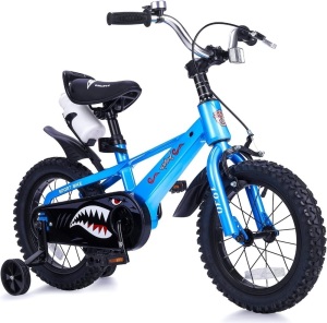 ONLYGU Kids Bike 14 16 Inch Kids Bicycle for Ages 3-6 with Training Wheels Easy Assembly Sturdy Magnesium Alloy Frame 