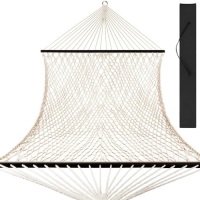 Cotton Rope 2-Person Double Hammock w/ Spreader Bars, Carrying Case&nbsp;132"(L) x 59"(W) x 1"(H)