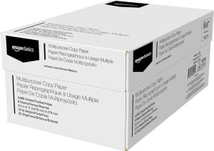 Amazon Basics Multipurpose Copy Printer Paper, 8.5" x 11", 20 lb, 8 Reams, 4000 Sheets, 92 Bright, White