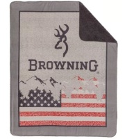Browning American Flag Mountain Micro Mink Throw, Appears New