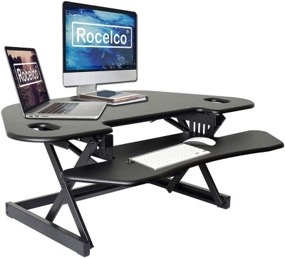 Rocelco 46" Height Adjustable Corner Standing Desk - Appears New