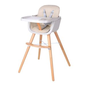 3 in 1 Convertible Wooden High Chair with Cushion, Removable Tray, and Adjustable Legs