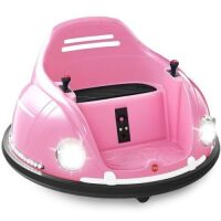 6V Kids Ride On Bumper Car Toy w/ Remote, Harness, Lights, 360 Degree Spin&nbsp;
