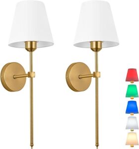 Battery Operated Wall Sconces, Set of 2 