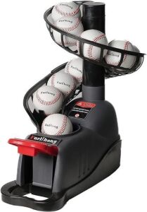 Furlihong 898BH Baseball Soft Toss Machine, Angle Adjustable, Step On Paddle and Release to Launch