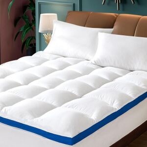 CYMULA Queen Size Cooling Mattress Pad Cover, Extra Thick 5D Snow Down Alternative with 8-21 Inch Deep Pocket, 60"x80" 