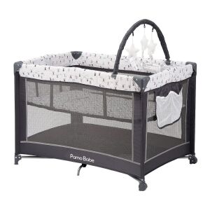 Pamo Babe Portable Playard with Mattress and Toy bar with Soft Toys