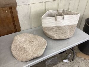 Woven Storage Basket with Lid 