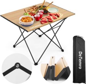 DeTemro Portable Folding Camping Table with Carry Bag