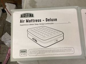 Airefina Deluxe Queen Air Mattress with Built-in Pump, Double-High 