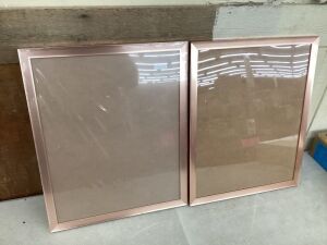 Set of 2 Rose Gold Frames, 16" x 20" 