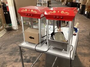 Lot of (2) Popcorn Machines - Both Missing Front Glass 